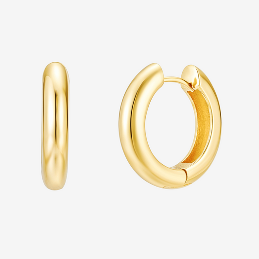 Tube Hoop Medium - Oro 18K
